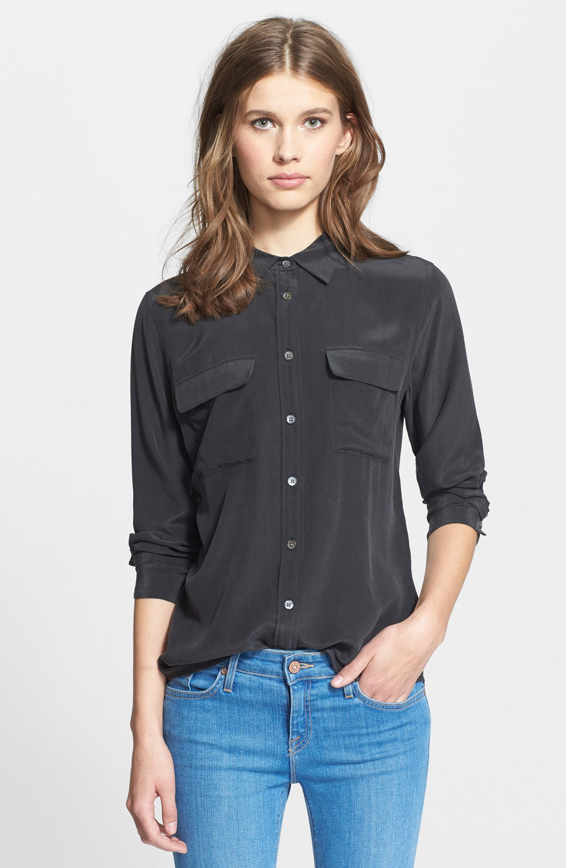 Slim Signature Silk Shirt